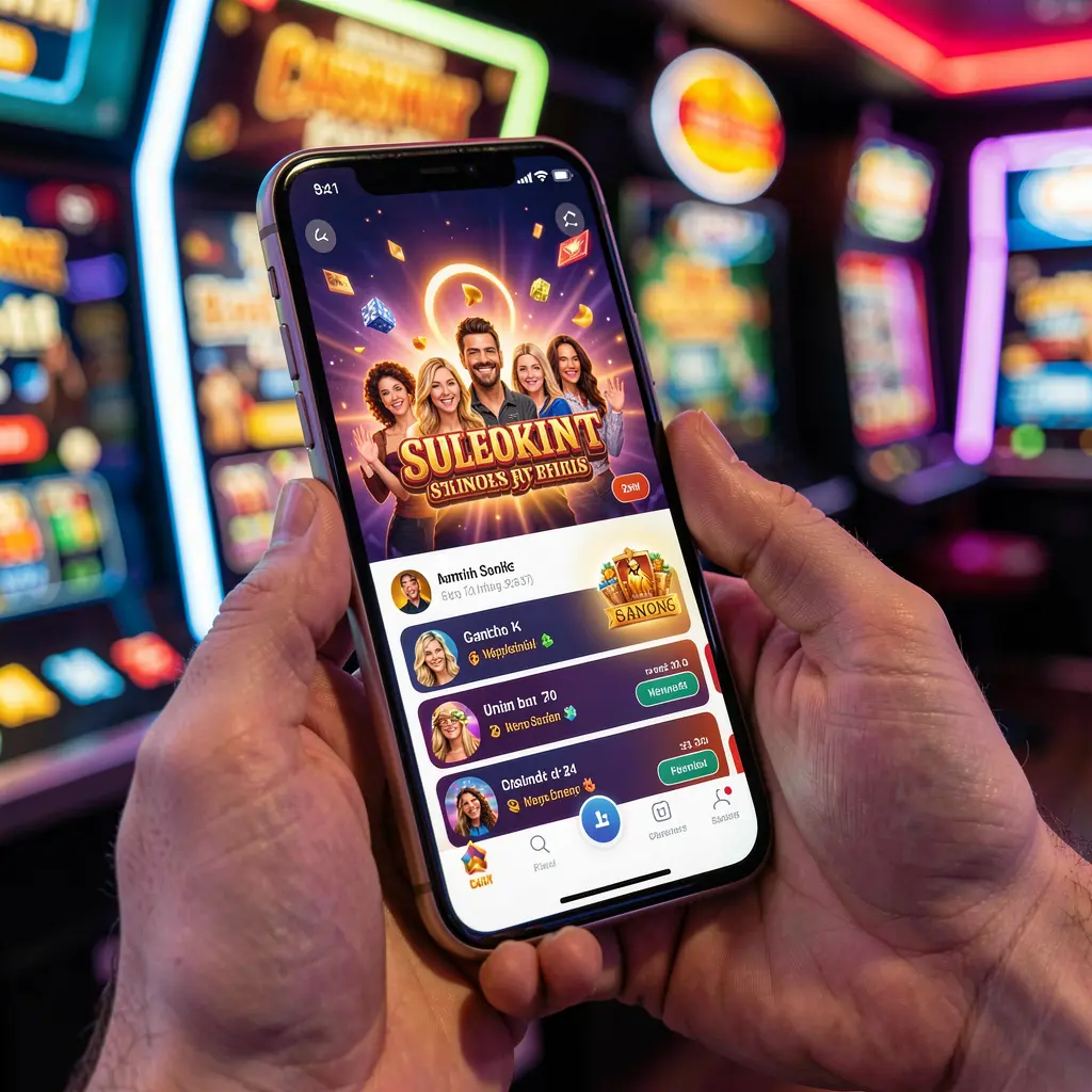 KASH777 App – Experience thrilling slot games anytime on your mobile Hands playing colorful slot games on the KASH777 mobile casino app with bright neon visuals and immersive casino action